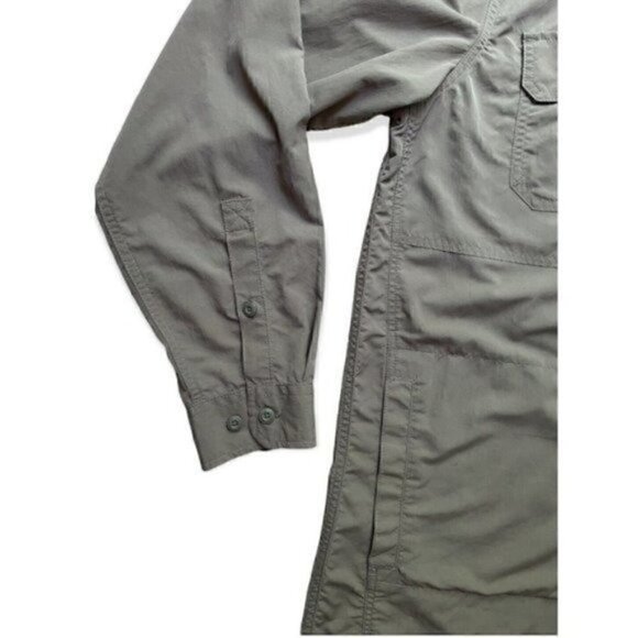 Eddie Bauer Travex Long Sleeve Button Down Olive Green Shirt Men’s TL - Picture 4 of 9